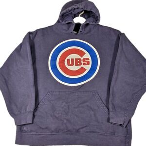 Vintage‎ Chicago Cubs Hoodie Men's Medium Blue 2004 Dynasty Pullover Sweatshirt